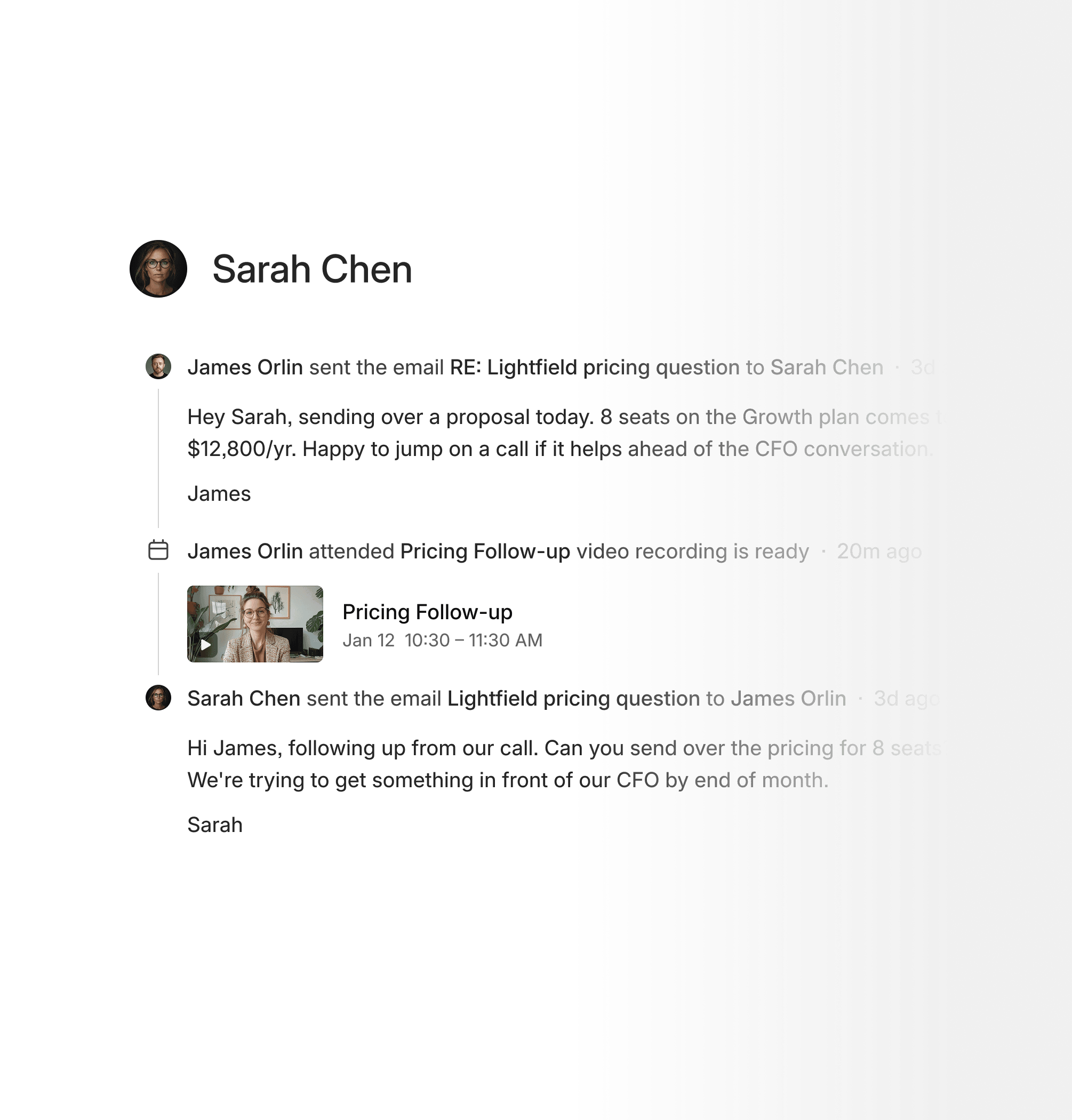Connect your inbox to add additional context